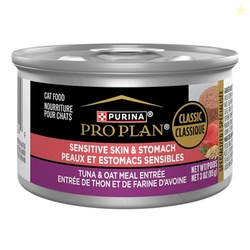 Purina Pro Plan Sensitive Skin and Stomach Cat Food, Tuna and Oat Meal