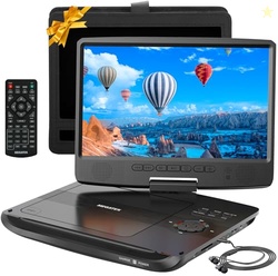 MEGATEK 12.5" Portable DVD Player with 10.5" Screen & Headphones, Car 