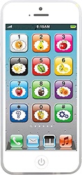 Wolmund Toy Learning Play Cell Phone with 8 Functions and Dazzling Lig