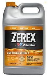 Zerex American Vehicle 50/50 Ready-to-Use Antifreeze Coolant 1 Gallon