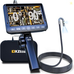 DXZtoz Dual-Lens Articulating Borescope with Light, 5-inch Engine Endo