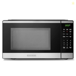 BLACK+DECKER Countertop Microwave Oven 0.9 Cu Ft, 6 Auto Menus, Child 