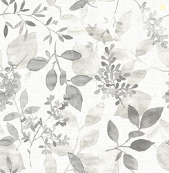 NuWallpaper by WallPops NUS3144 Breezy Peel & Stick Wallpaper, Grey