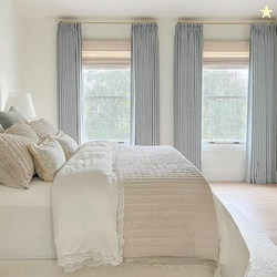 TWOPAGES Isabella Customizable Linen Textured Cotton Curtain for Livin