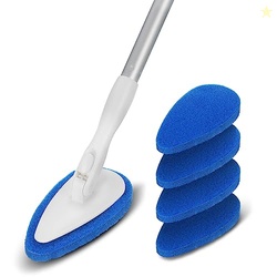 Qaestfy Shower Bathtub Tub Tile Scrubber Cleaning Brush with 51'' Hand