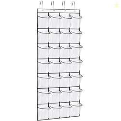VOPTON 28Large Pockets Over The Door Shoe Organizer, Hanging Shoe Orga