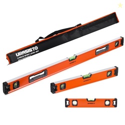 URASISTO 3-Piece Spirit Level Set, 12", 20", 40" Level Set with Magnet