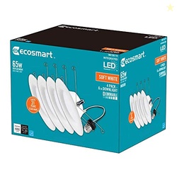 EcoSmart 6 in. Integrated LED White Canless New Construction or Remode