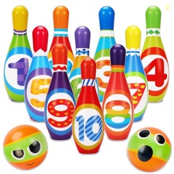 AugToy Kids Bowling Toy Set, Toddler Indoor Outdoor Activity Play Game