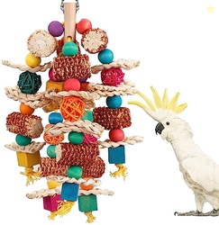 lovyoCoCo Parrot Toys Bird Toys Natural Corn Cob Bird chew Toys for Sm