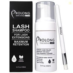 Eyelash Extension Shampoo & Brush - Large 100ml Bottle - Gentle Foamin