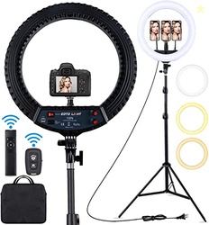 18 inch LED Ring Light with Tripod Stand Dimmable Makeup Selfie Ring L