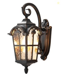 DEWENWILS Outdoor Wall Light Fixtures, Black Roman 17.7" H Exterior Wa