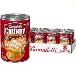 Campbells Chunky Soup, Classic Chicken Noodle Soup, 16.1 Oz Can (Case 