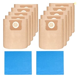 Pack 12(10+2) 19-3100 Vacuum Bags for Stanley Shop Vac 5-6 Gallon Wet/