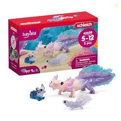 Schleich Bayala - 3PC Colorful Axolotl Figurine Toy Set - Mermaid Myth