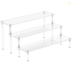 Aredpoook Acrylic Display Risers, 3 Tier Perfume Organizer Stand, Clea