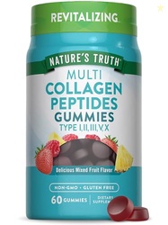 Nature's Truth Multi Collagen Gummies | Type I, II, III, V, X | 60 Cou