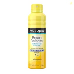 Neutrogena Beach Defense Sunscreen Spray SPF 70 Broad Spectrum UVA UVB