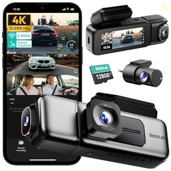 BOTSLAB 4K 3 Channel Dash Cam Front and Rear/Inside, 360Dash Camera wi