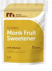 Micro Ingredients Golden Monk Fruit Sweetener with Allulose, 2 lbs | 1