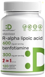 DEAL SUPPLEMENT R Alpha Lipoic Acid 600mg with Benfotiamine 300mg Per 
