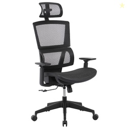 Realspace Radano Mesh High-Back Executive Office Chair, Black, BIFMA C