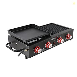 Royal Gourmet GD4002T 4-Burner Tailgater Grill and Griddle Combo, Port