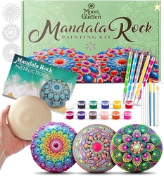 MoonGarden Mandala Rock Painting Kit - Mandala Dotting Tools Kit - Lar