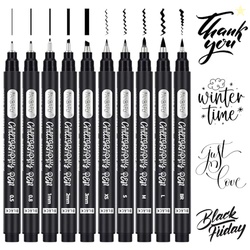 PANDAFLY Calligraphy Pen, 10 Size Calligraphy Pens for Writing, Brush 