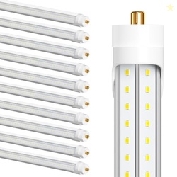 ELEKICO 75w 8ft Led Bulbs, 9500lm 5000k 8' Led Bulb, V Shaped Clear Co