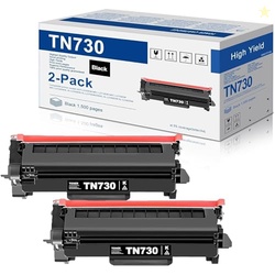 TN730 TN-730 Black Toner Cartridges 2 Pack Compatible TN730 Toner Cart
