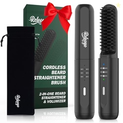 Beard Straightener for Men, Portable Cordless Heated Hair & Beard Stra