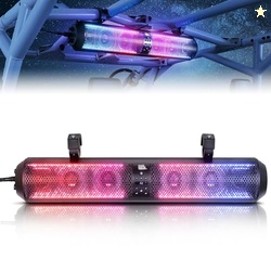 KEMIMOTO UTV Sound Bar 28 Inch ATV Soundbar 4X Subwoofers LED Party Li