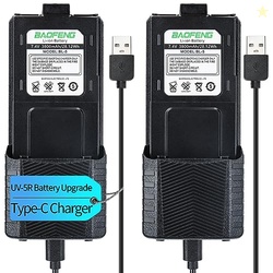 BAOFENG UV-5R Battery 3800mAh USB-C Charging Extended High Capacity Ha