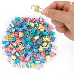 120 Pack Mini Binder Clips, Color Binder Clips, Small Paper Clips 15mm
