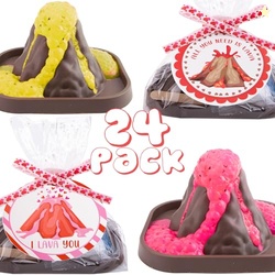 Valentines Gifts for Kids - 24 Pack Erupting Volcano Science Kit with 