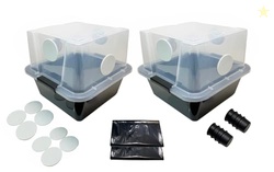 Grower's Select 28Q Cube Mushroom Monotub Fruiting Chambers with Filte