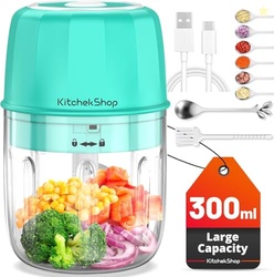 Electric Garlic Chopper, 300ML Portable Cordless Mini Food Processor, 