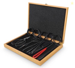 Bonsai Tools Set with Wood Box 12PCS Heavy Duty Bonsai Tree Kit, Trimm