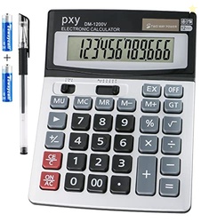 Desk Calculator 12 Digit Extra Large LCD Display, Touch Comfortable wi