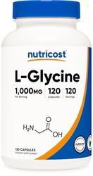 Nutricost L-Glycine 1000mg, 120 Capsules, Vegetarian, Non-GMO and Glut
