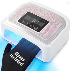 Aedavey Cordless Nail Lamp, 120W Rechargeable UV Nail Lamp for Gel Nai