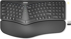 Arteck Split Ergonomic Keyboard with Cushioned Wrist and Palm Rest, 2.