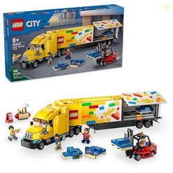 LEGO City Yellow Delivery Truck Toy - Semi Truck Building Toy for Boys