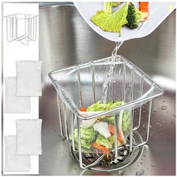 Kitchen Sink Strainer with Sink Basket Holder and 200 Strainer Net Bag