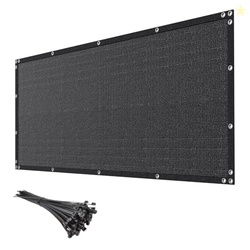 6' x 50' Black Privacy Screen Fence Heavy Duty Fencing Mesh Shade Net 