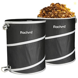 Rachmi 40 Gallon Collapsible Trash Can 2-Pack, Heavy Duty 600D Oxford 