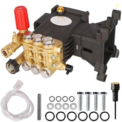 Biswing Pressure Washer Pump, 1" Shaft Horizontal Triplex Plunger, 440