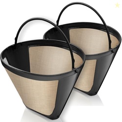 2-Pack #4 Reusable Permanent Cone Coffee Filters - Compatible with Cui